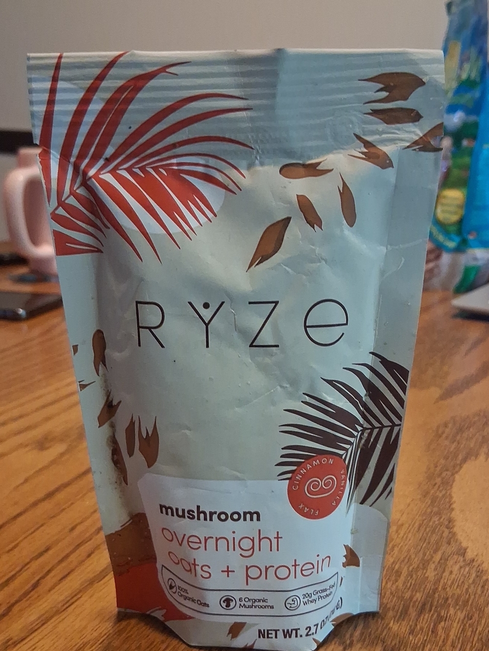 Mushroom Overnight Oats + Protein - Cinnamon (Cream/Tan)